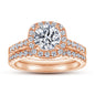 The Victoria - 18kt Rose Gold Wedding Ring Set