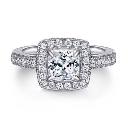 The Violet - Silver Wedding Ring Set