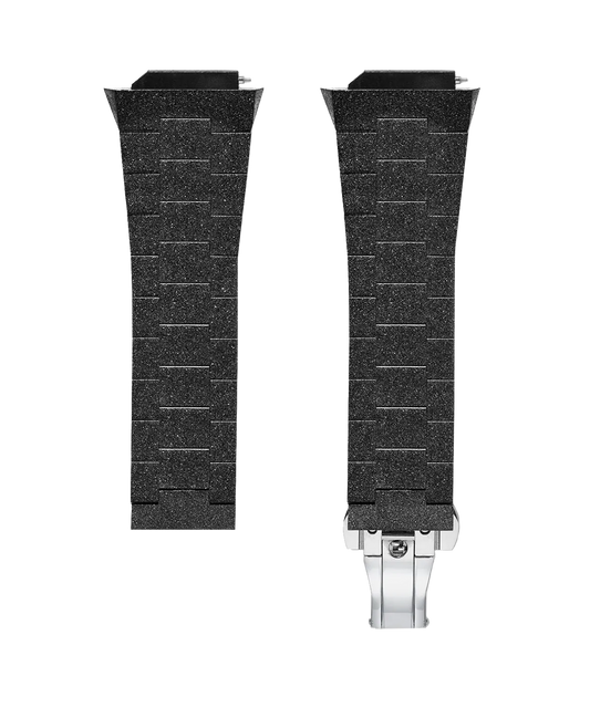Star Dust I Frosted Black Watchband